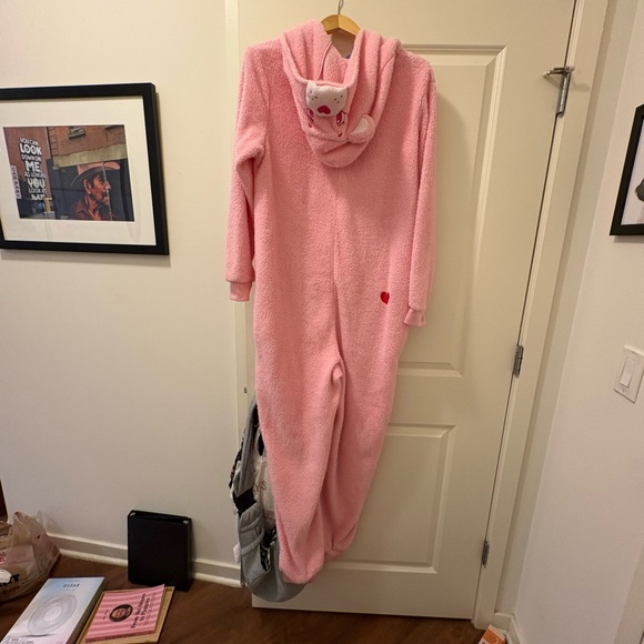 Care Bears Pink Fleece Onesie (Halloween costume for me) - Picture 10 of 11
